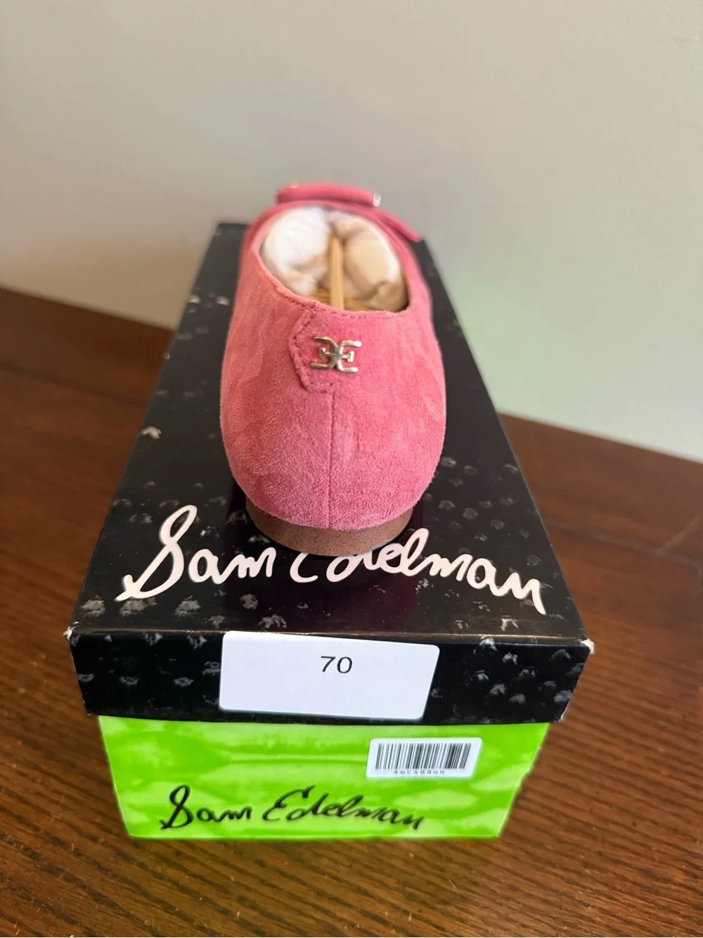 Sam Edelman Sonja Pink Suede Pointed Toe Flat with Buckle NEW